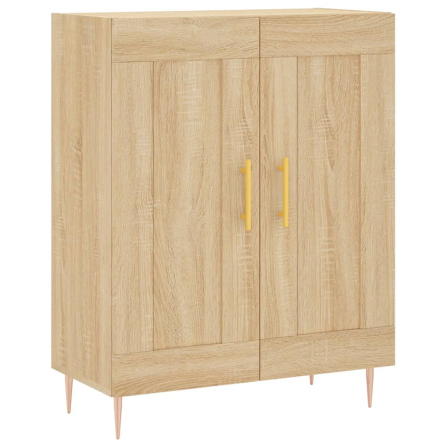 Hoge Kast 69,5X34X180 Cm Bewerkt Hout Kleurig Sonoma eiken