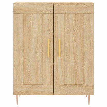 Hoge Kast 69,5X34X180 Cm Bewerkt Hout Kleurig Sonoma eiken