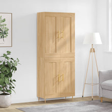 Hoge Kast 69,5X34X180 Cm Bewerkt Hout Kleurig Sonoma eiken