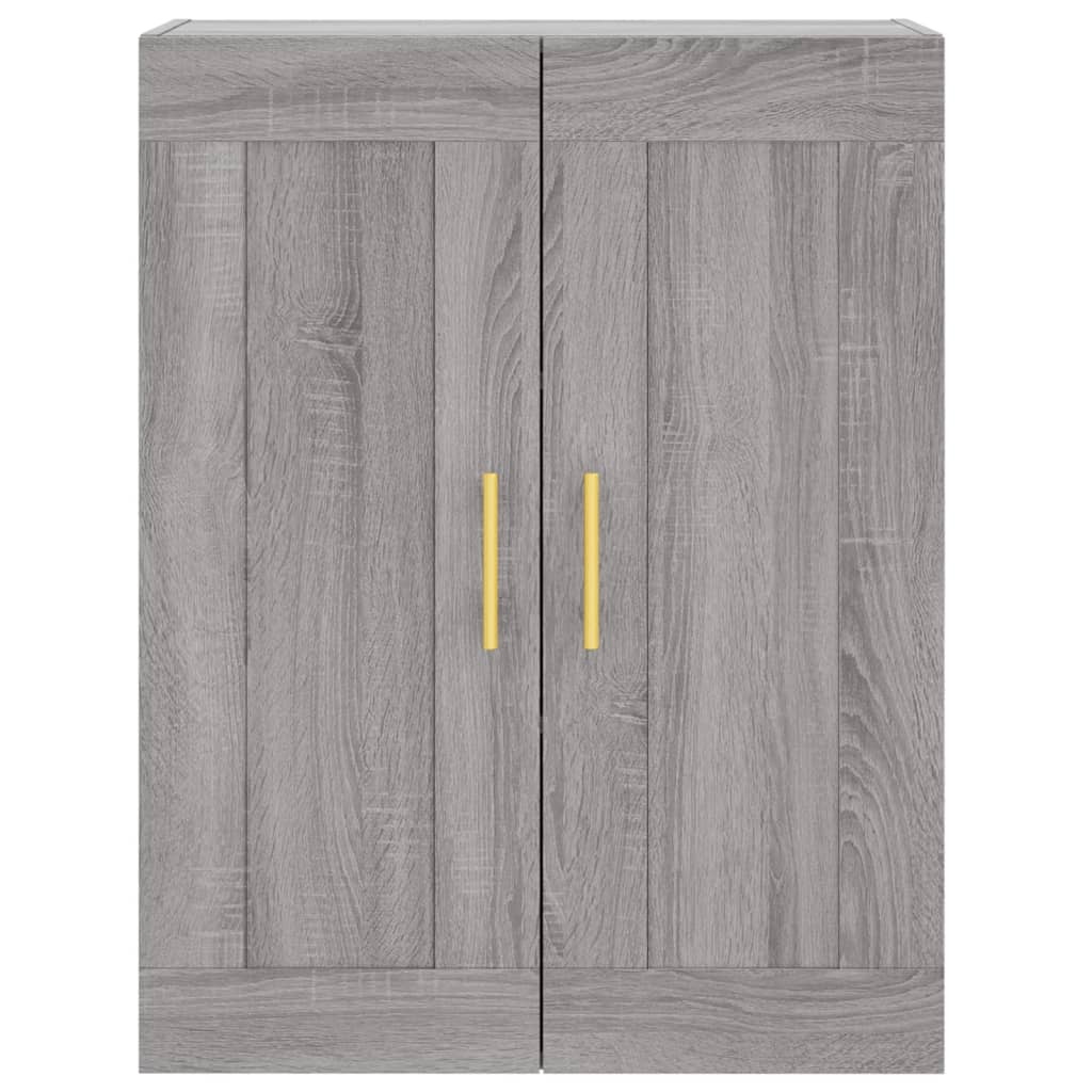 Hoge kast 69,5x34x180 cm bewerkt hout grijs sonoma eikenkleurig