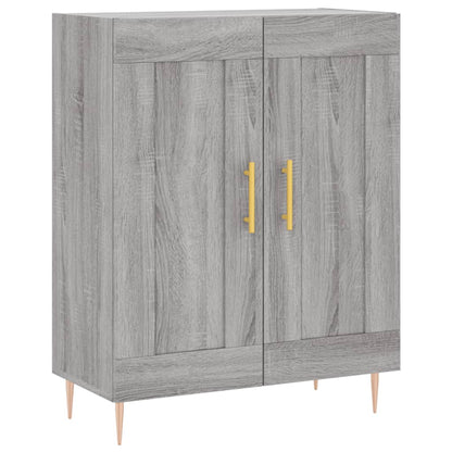 Hoge kast 69,5x34x180 cm bewerkt hout grijs sonoma eikenkleurig