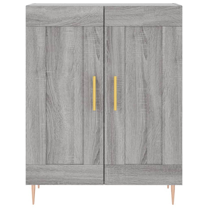 Hoge kast 69,5x34x180 cm bewerkt hout grijs sonoma eikenkleurig
