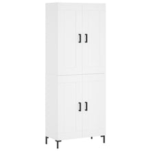 Hoge Kast 69,5X34X180 Cm Bewerkt Hout Wit