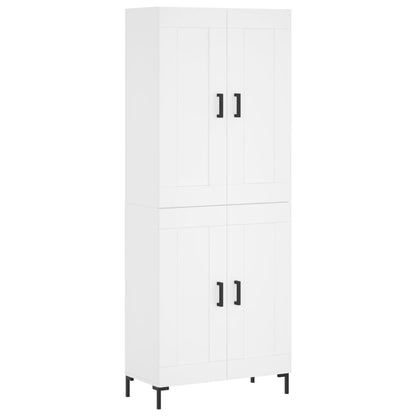 Hoge Kast 69,5X34X180 Cm Bewerkt Hout Wit