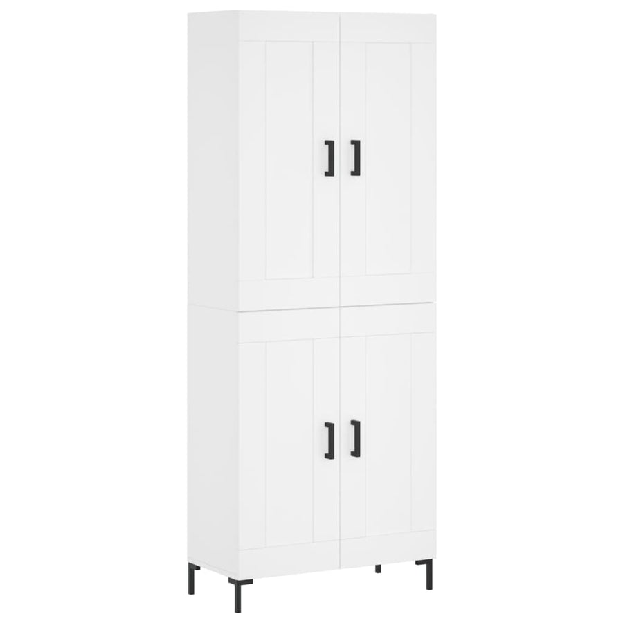 Hoge Kast 69,5X34X180 Cm Bewerkt Hout Wit