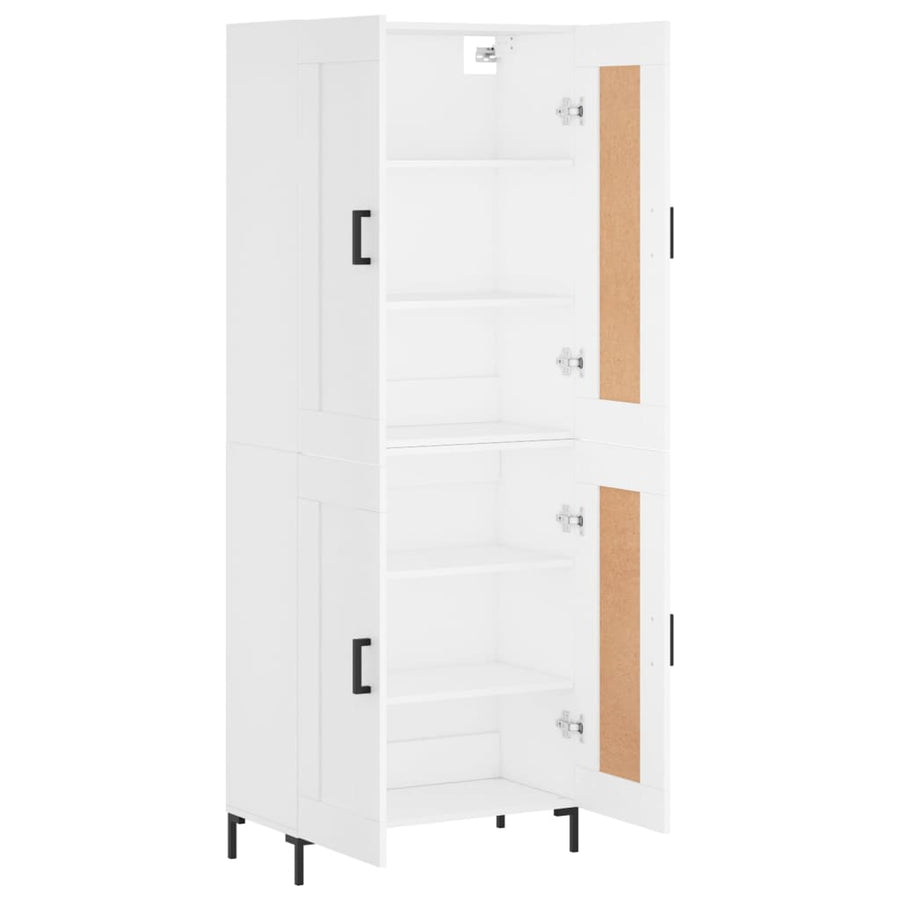 Hoge Kast 69,5X34X180 Cm Bewerkt Hout Wit