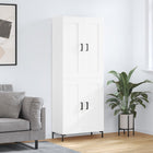 Tall cabinet 69.5x34x180 cm engineered wood white