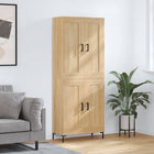 Hoge kast 69,5x34x80 cm bewerkt hout sonoma eiken