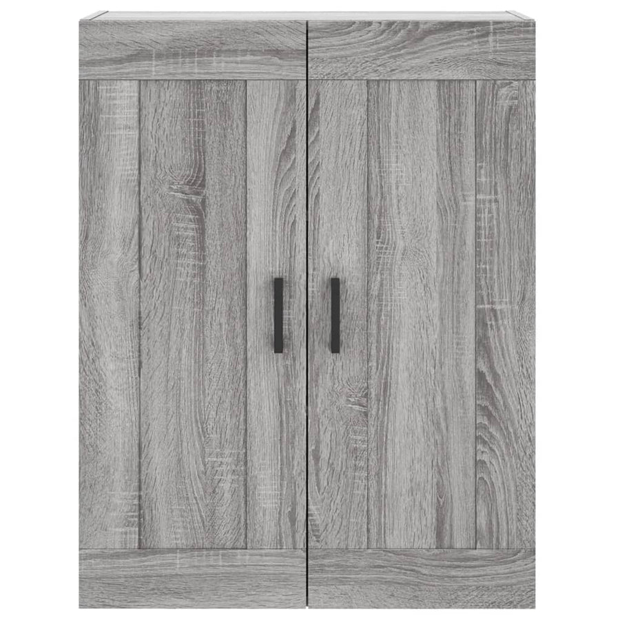 Hoge kast 69,5x34x180 cm bewerkt hout grijs sonoma eikenkleurig
