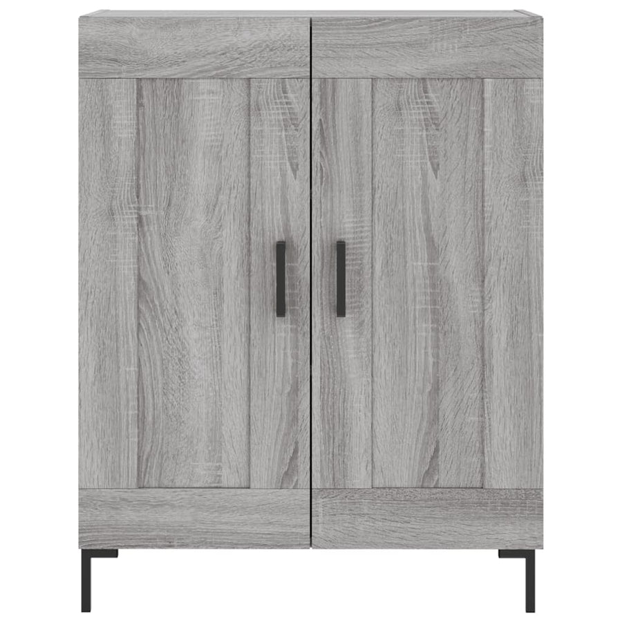Hoge kast 69,5x34x180 cm bewerkt hout grijs sonoma eikenkleurig