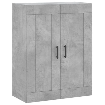 Hoge Kast 69,5X34X180 Cm Bewerkt Hout Betongrijs