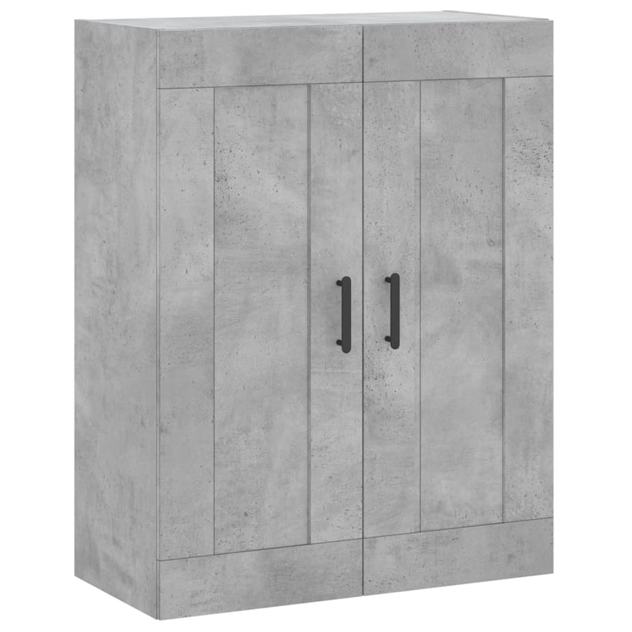 Hoge Kast 69,5X34X180 Cm Bewerkt Hout Betongrijs