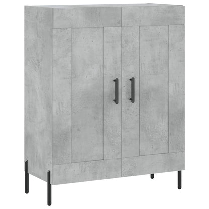 Hoge Kast 69,5X34X180 Cm Bewerkt Hout Betongrijs