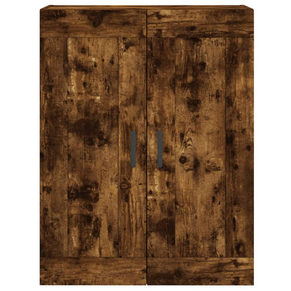 Hoge Kast 69,5X34X180 Cm Bewerkt Hout Kleurig Gerookt eiken