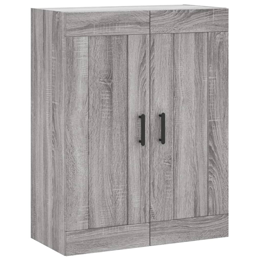 Hoge Kast 69,5X34X180 Cm Bewerkt Hout Eikenkleurig Grijs sonoma