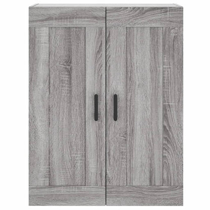 Hoge Kast 69,5X34X180 Cm Bewerkt Hout Eikenkleurig Grijs sonoma