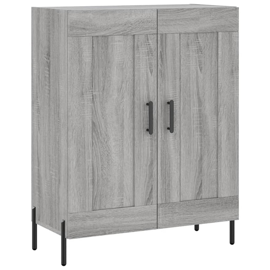 Hoge Kast 69,5X34X180 Cm Bewerkt Hout Eikenkleurig Grijs sonoma