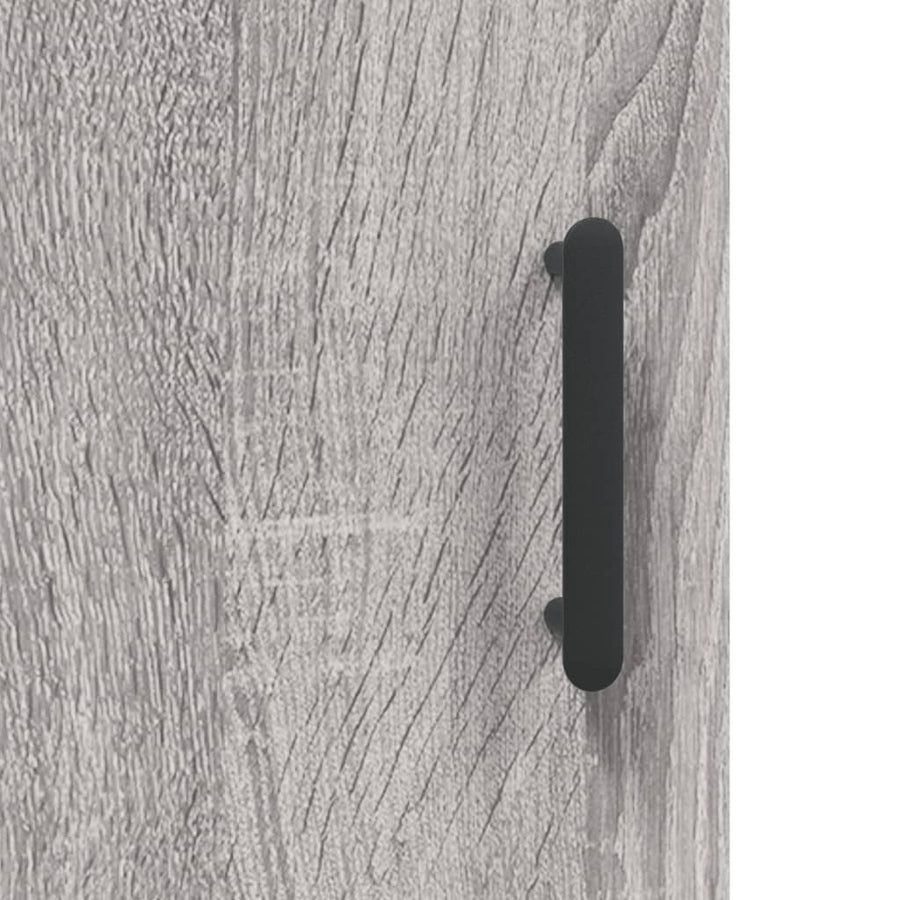 Hoge Kast 69,5X34X180 Cm Bewerkt Hout Eikenkleurig Grijs sonoma