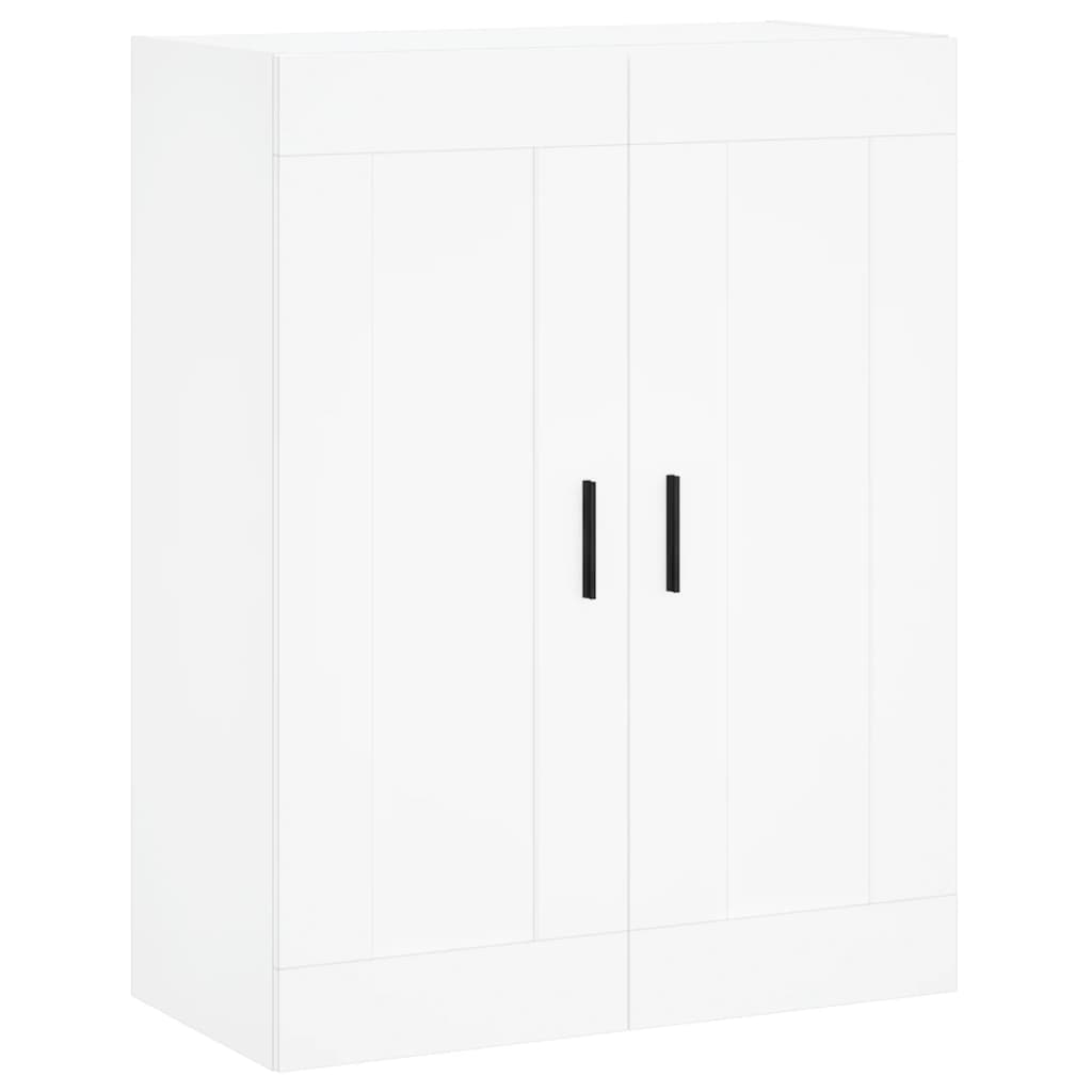 Hoge kast 69,5x34x180 cm bewerkt hout wit