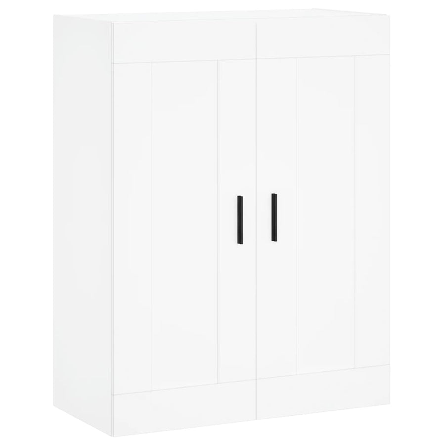 Hoge kast 69,5x34x180 cm bewerkt hout wit