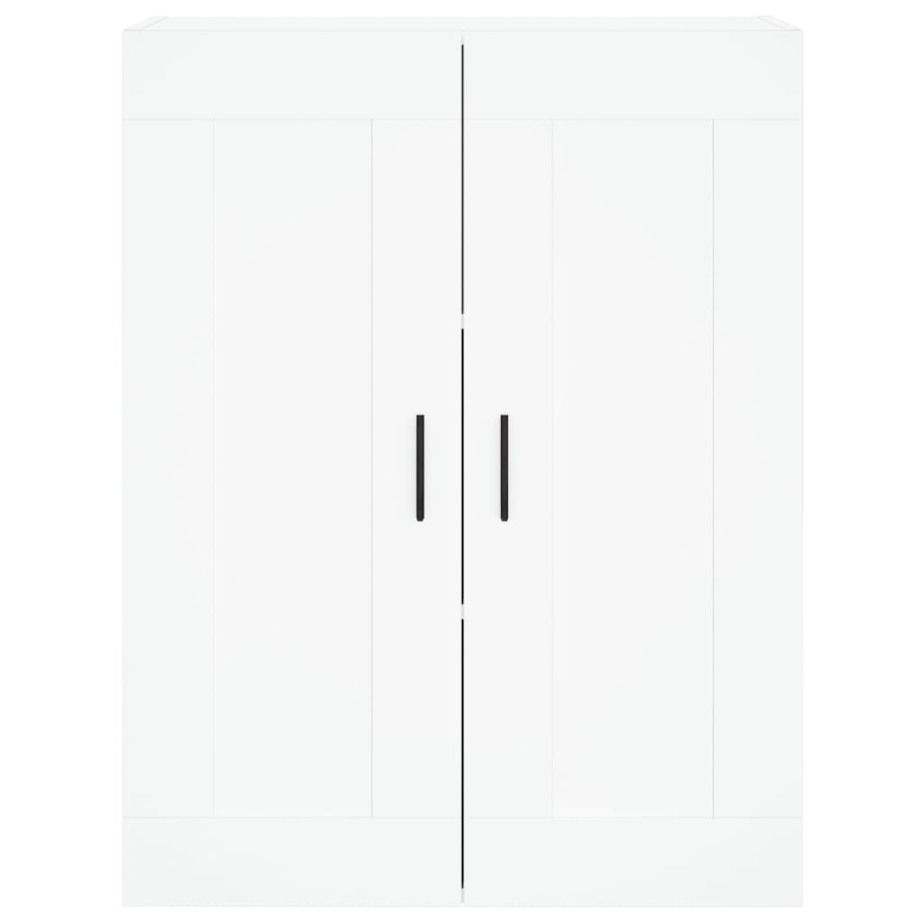 Hoge kast 69,5x34x180 cm bewerkt hout wit