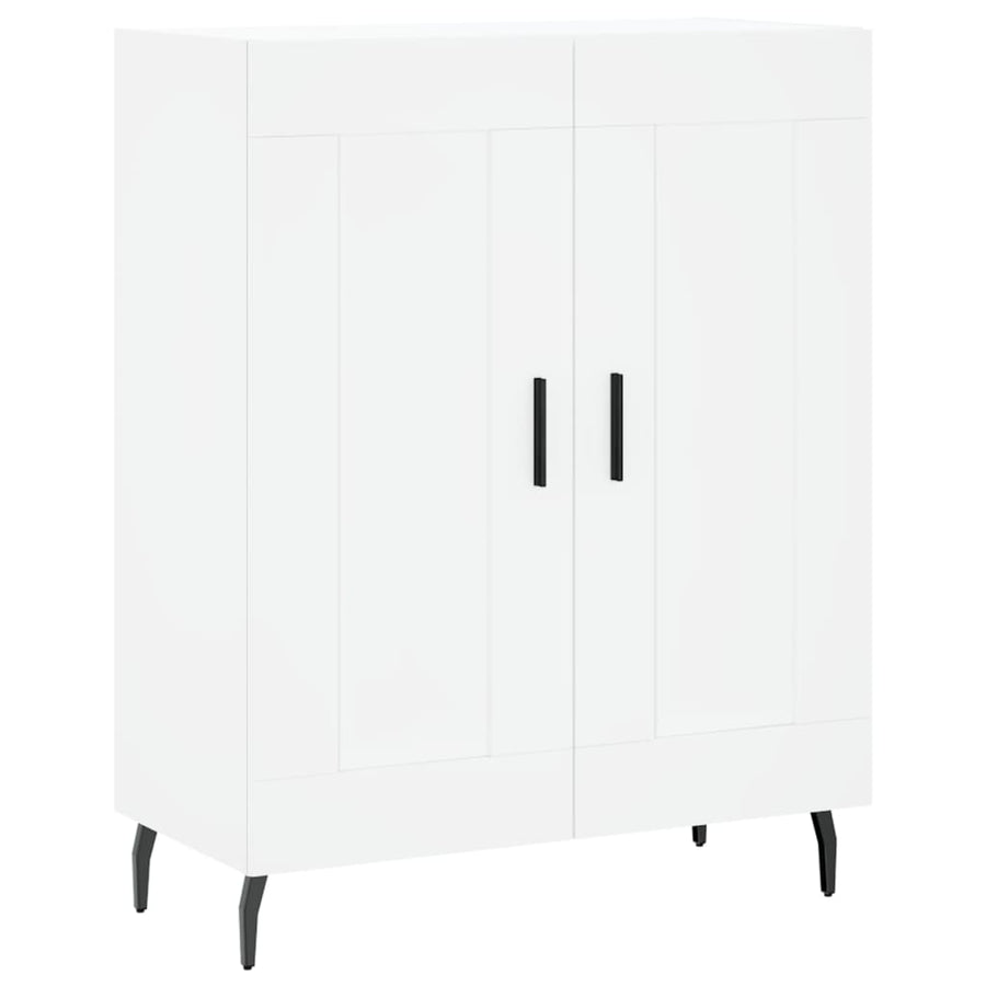 Hoge kast 69,5x34x180 cm bewerkt hout wit
