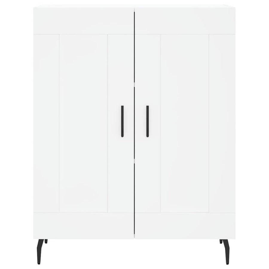 Hoge kast 69,5x34x180 cm bewerkt hout wit