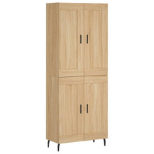 Hoge Kast 69,5X34X80 Cm Bewerkt Hout Kleurig Sonoma eiken 2 houten deuren