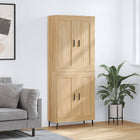Hoge kast 69,5x34x80 cm bewerkt hout sonoma eiken