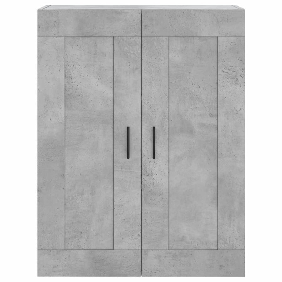 Hoge Kast 69,5X34X180 Cm Bewerkt Hout Betongrijs