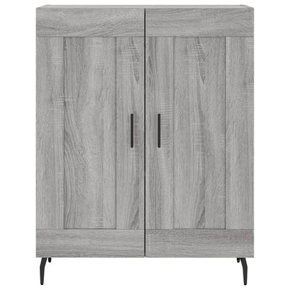 Hoge kast 69,5x34x180 cm bewerkt hout grijs sonoma eikenkleurig