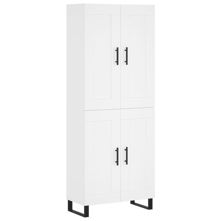Hoge Kast 69,5X34X180 Cm Bewerkt Hout Wit