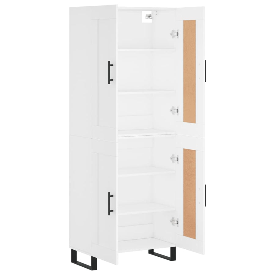 Hoge Kast 69,5X34X180 Cm Bewerkt Hout Wit