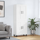 Tall cabinet 69.5x34x180 cm distressed wood white