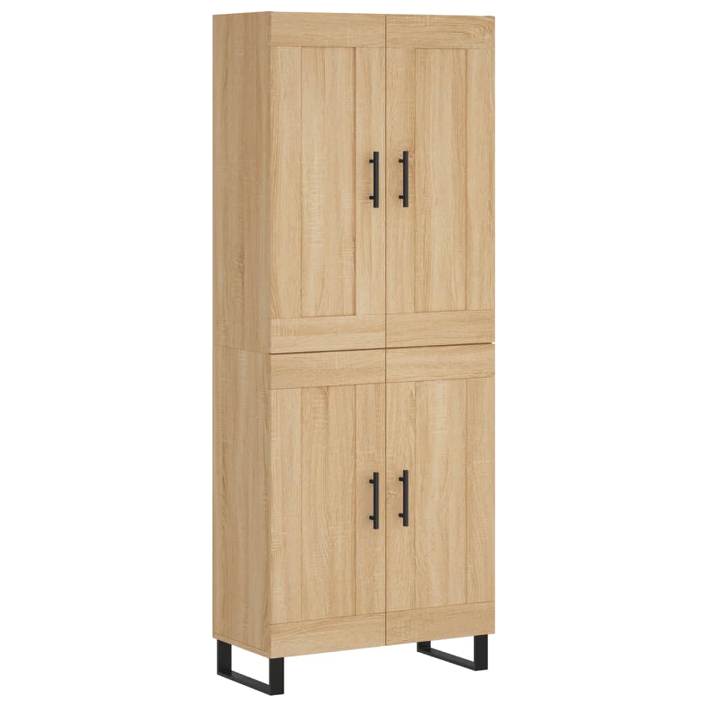 Hoge kast 69,5x34x180 cm bewerkt hout sonoma eikenkleurig