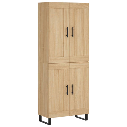 Hoge kast 69,5x34x180 cm bewerkt hout sonoma eikenkleurig