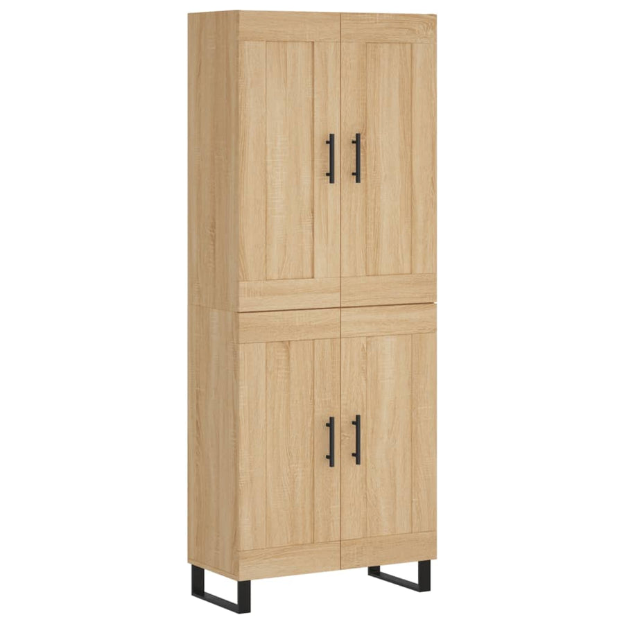 Hoge kast 69,5x34x180 cm bewerkt hout sonoma eikenkleurig