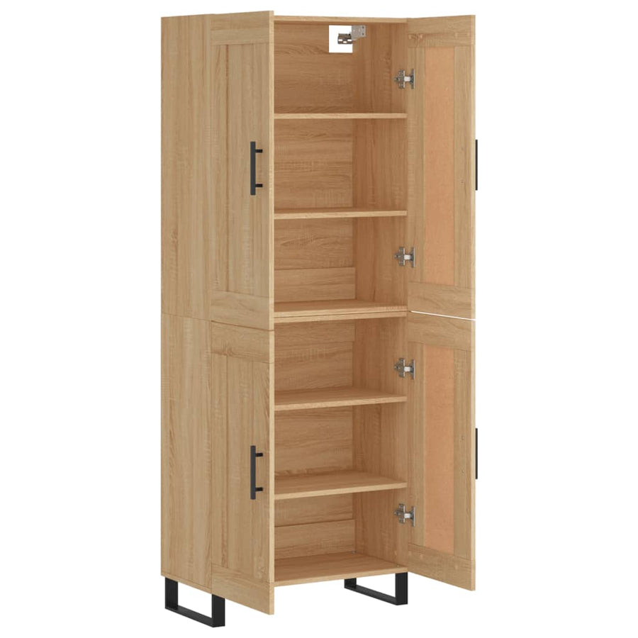 Hoge kast 69,5x34x180 cm bewerkt hout sonoma eikenkleurig
