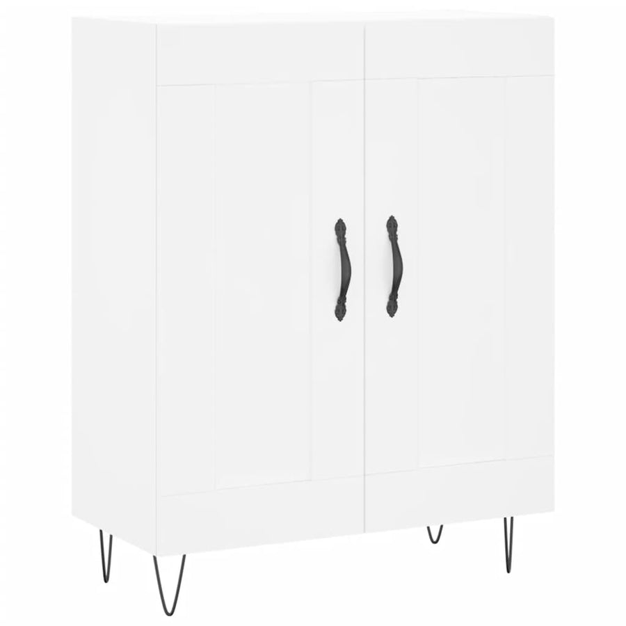Hoge Kast 69,5X34X180 Cm Bewerkt Hout Wit