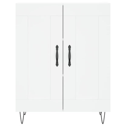 Hoge Kast 69,5X34X180 Cm Bewerkt Hout Wit
