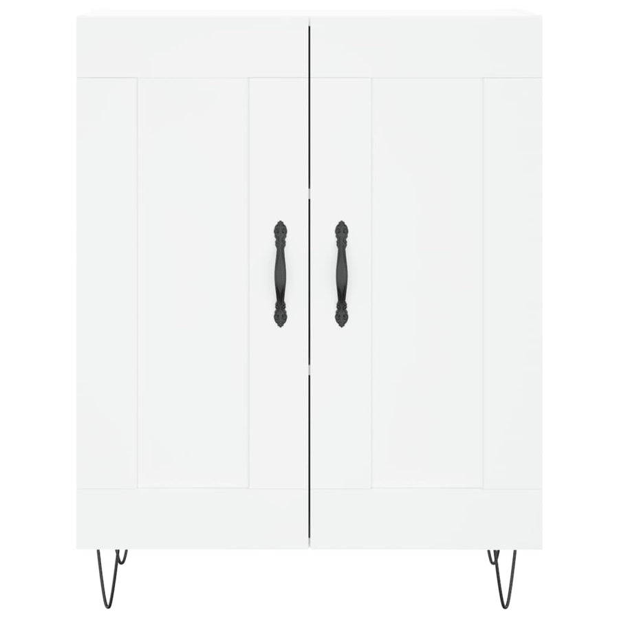 Hoge Kast 69,5X34X180 Cm Bewerkt Hout Wit