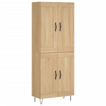 Hoge Kast 69,5X34X180 Cm Bewerkt Hout Kleurig Sonoma eiken