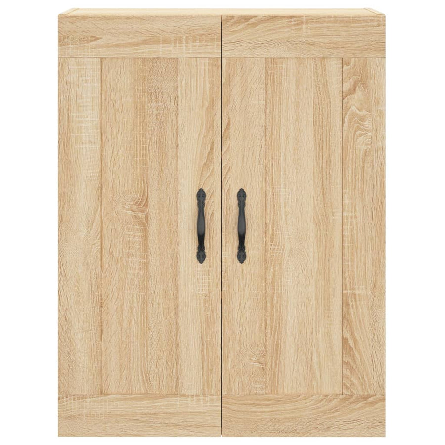 Hoge Kast 69,5X34X180 Cm Bewerkt Hout Kleurig Sonoma eiken