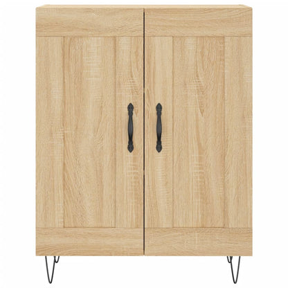 Hoge Kast 69,5X34X180 Cm Bewerkt Hout Kleurig Sonoma eiken