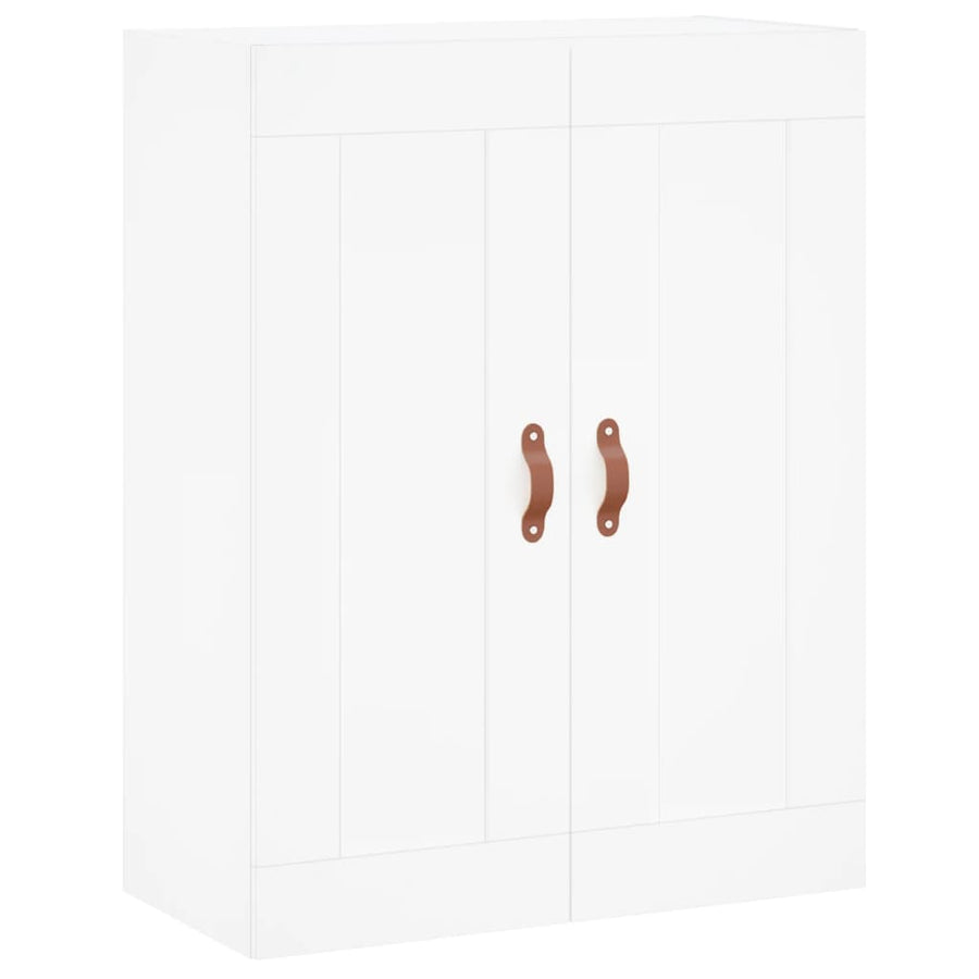 Hoge kast 69,5x34x180 cm bewerkt hout wit