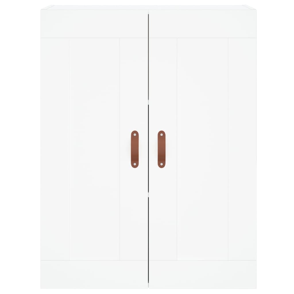 Hoge kast 69,5x34x180 cm bewerkt hout wit