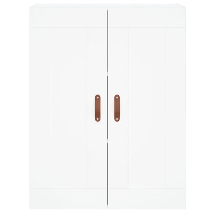 Hoge kast 69,5x34x180 cm bewerkt hout wit