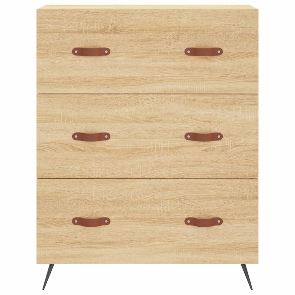Hoge kast 69,5x34x180 cm bewerkt hout sonoma eikenkleurig