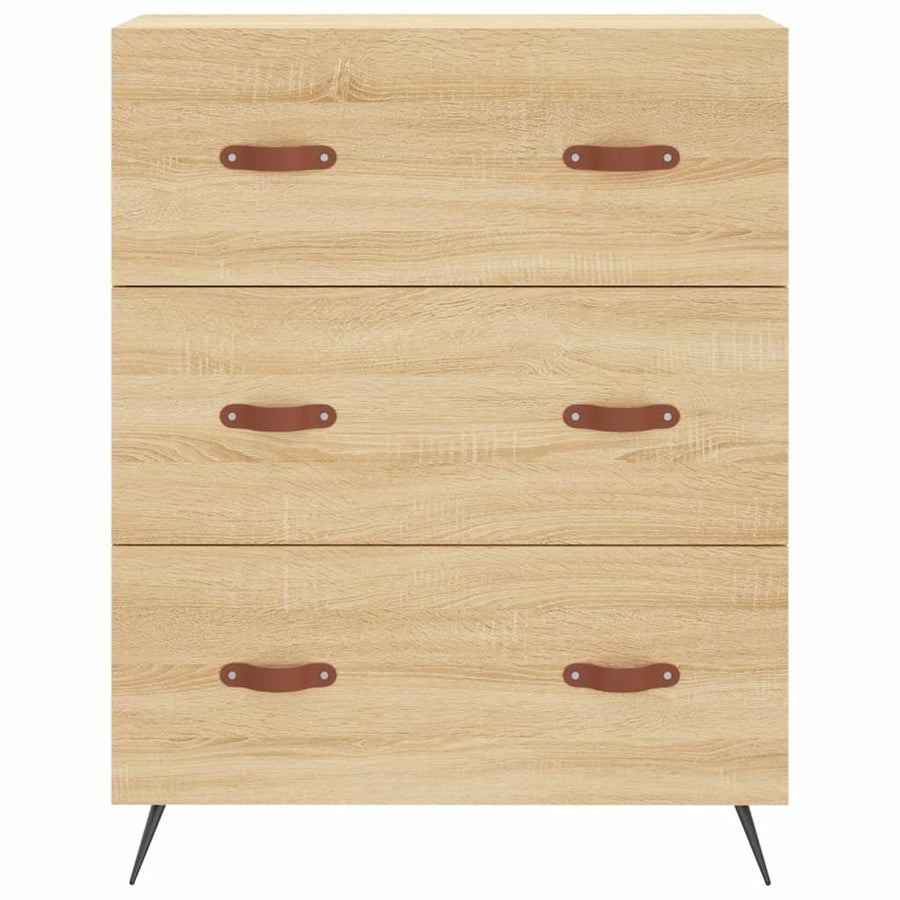 Hoge kast 69,5x34x180 cm bewerkt hout sonoma eikenkleurig