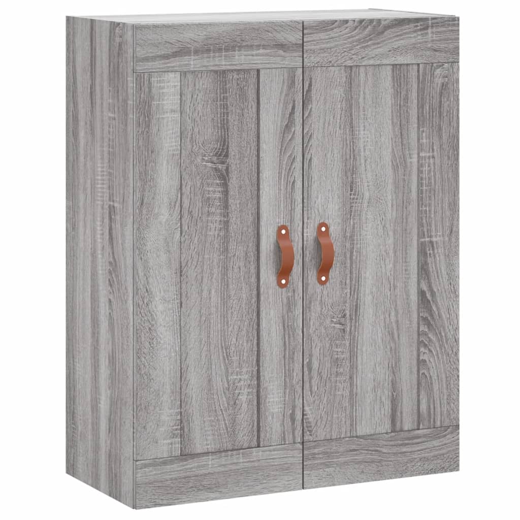 Hoge kast 69,5x34x180 cm bewerkt hout grijs sonoma eikenkleurig
